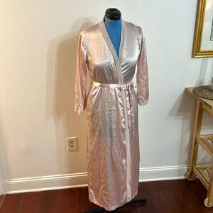 Oscar de la Renta Pink Label light pink robe small polyester
